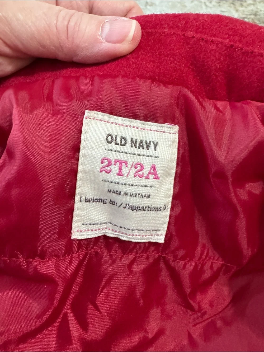 Old Navy Wool Blend Double Breasted Peacoat with Tailored Back EUC